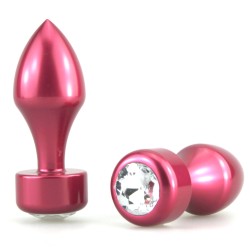 aluminium butt plug with diamond colorful