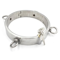 thick iron locking collar with 4 ring for male and female