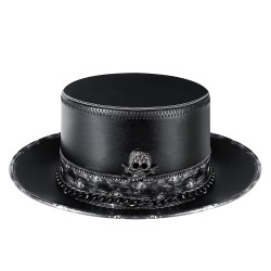 steampunk leather top hat for halloween