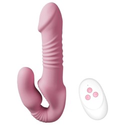 telescopic double penis head dildo vibrator