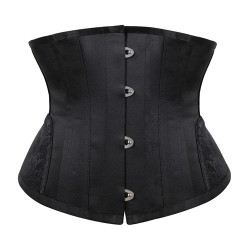 pure black ladies gothic short body shaper